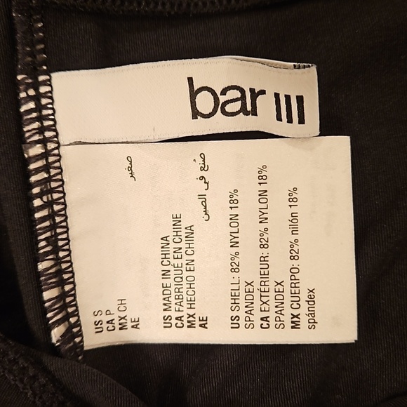 💕BAR III💕 Cowl Neck Halter Swim CoverUp Dress ~ Black S Small NWOT - Picture 8 of 8